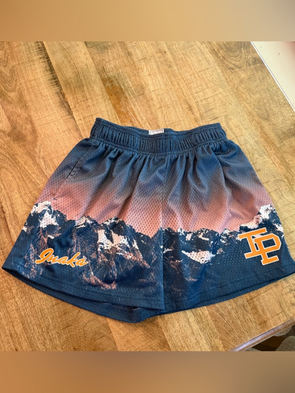Inaka Power V1 Mountain print mesh shorts Size S
